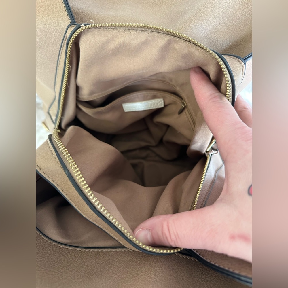 Underonesky Tan Backpack Multiple Pockets - image 5